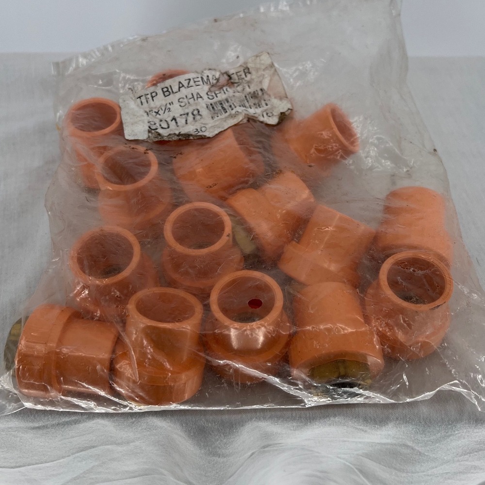 16-Tyco TFP BlazeMaster 1 x‎ 1/2 SHA Spigot CPVC Fire Sprinkler Adapter 80178